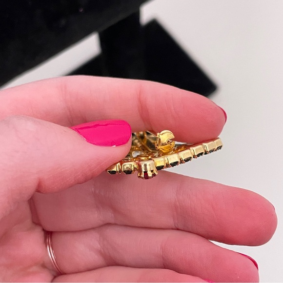 Vintage Rhinestone Christmas Holiday Winter Gifting Festive Bell Brooch / Pin - Picture 5 of 8